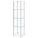 Bellatrix 3-shelf Clear Glass Curio Cabinet White