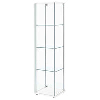 Bellatrix 3-shelf Clear Glass Curio Cabinet White