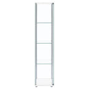 Bellatrix 3-shelf Clear Glass Curio Cabinet White