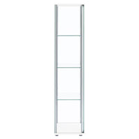 Bellatrix 3-shelf Clear Glass Curio Cabinet White