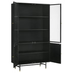 Home & Sleep Outlet - Santiago 4-door Metal Tall Storage Cabinet Matte Black