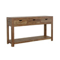 Home & Sleep Outlet - Esther 3-drawer Wood Console Table Natural Sheesham