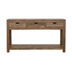 Home & Sleep Outlet - Esther 3-drawer Wood Console Table Natural Sheesham