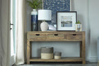 Home & Sleep Outlet - Esther 3-drawer Wood Console Table Natural Sheesham