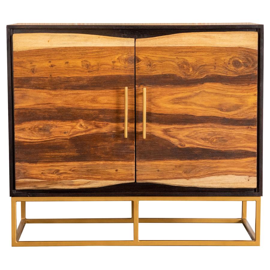Home & Sleep Outlet - Zara 2-door 40-inch Wood Accent Storage Cabinet Black Walnut