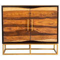 Home & Sleep Outlet - Zara 2-door 40-inch Wood Accent Storage Cabinet Black Walnut