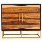 Home & Sleep Outlet - Zara 2-door 40-inch Wood Accent Storage Cabinet Black Walnut