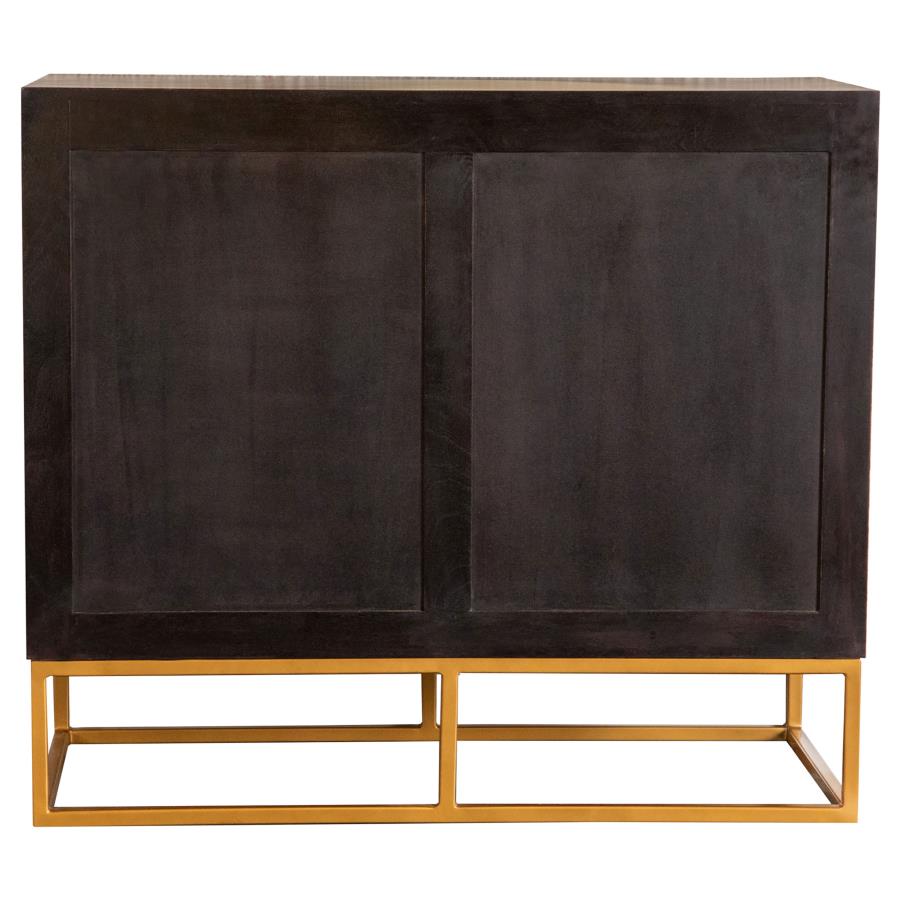 Home & Sleep Outlet - Zara 2-door 40-inch Wood Accent Storage Cabinet Black Walnut