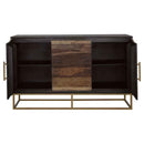 Zara 2-door 57-inch Wood Accent Storage Cabinet Black Walnut