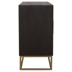 Home & Sleep Outlet - Zara 2-door 57-inch Wood Accent Storage Cabinet Black Walnut