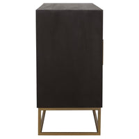 Zara 2-door 57-inch Wood Accent Storage Cabinet Black Walnut