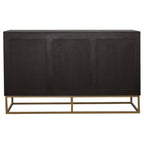 Home & Sleep Outlet - Zara 2-door 57-inch Wood Accent Storage Cabinet Black Walnut
