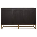 Zara 2-door 57-inch Wood Accent Storage Cabinet Black Walnut