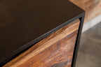 Home & Sleep Outlet - Zara 2-door 57-inch Wood Accent Storage Cabinet Black Walnut