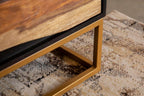 Home & Sleep Outlet - Zara 2-door 57-inch Wood Accent Storage Cabinet Black Walnut