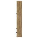 Hawthorne 4-shelf Glass Door Tall Cabinet with Drawers Mango
