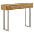 Home & Sleep Outlet - Draco 2-drawer Console Table Hand Carved Details Natural