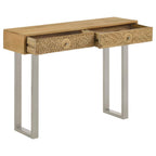Home & Sleep Outlet - Draco 2-drawer Console Table Hand Carved Details Natural