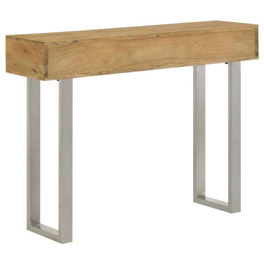 Home & Sleep Outlet - Draco 2-drawer Console Table Hand Carved Details Natural