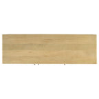 Home & Sleep Outlet - Zamora 3-door Wood Accent Cabinet with Woven Cane Natural