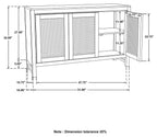 Home & Sleep Outlet - Zamora 3-door Wood Accent Cabinet with Woven Cane Natural