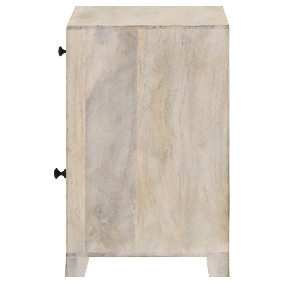 Home & Sleep Outlet - August 1-drawer Trellis Pattern Storage Cabinet White Washed