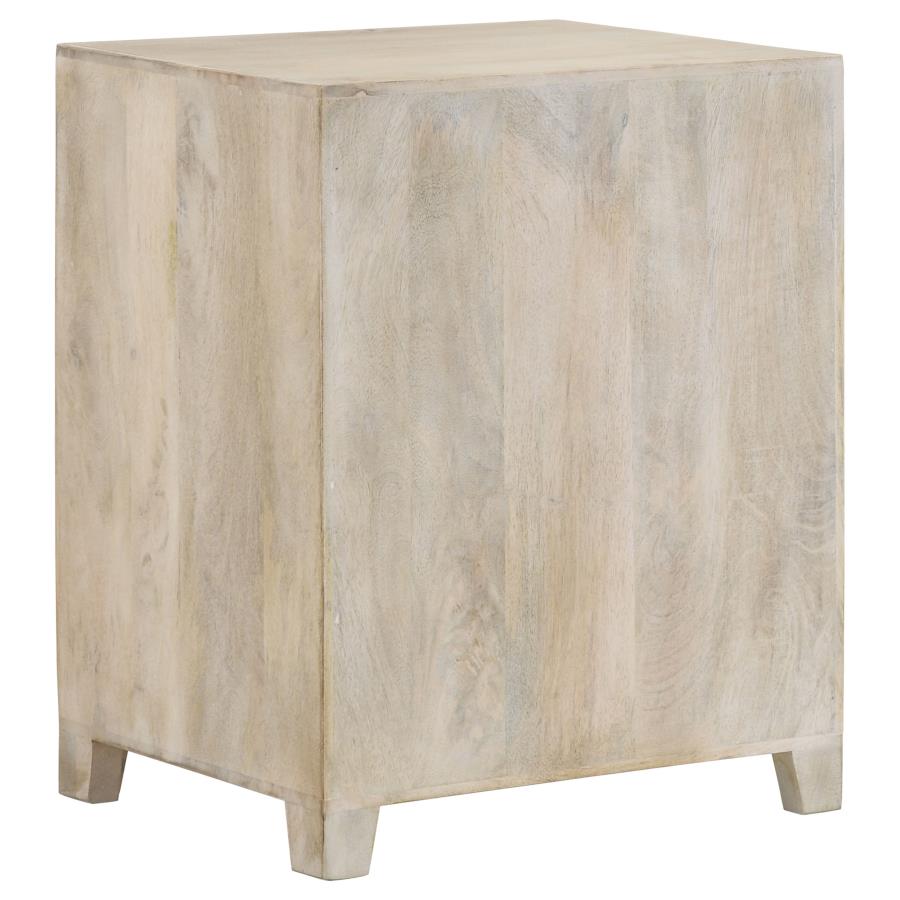 Home & Sleep Outlet - August 1-drawer Trellis Pattern Storage Cabinet White Washed