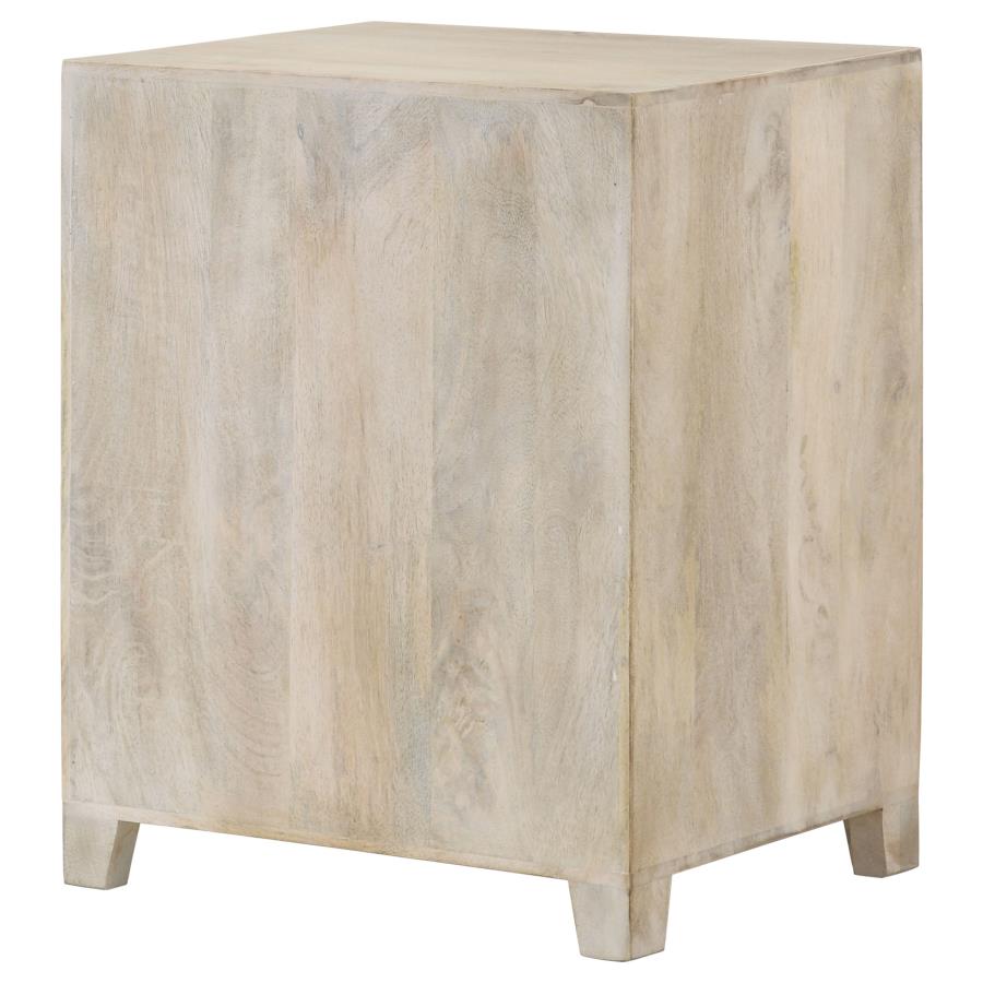 Home & Sleep Outlet - August 1-drawer Trellis Pattern Storage Cabinet White Washed