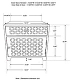 Home & Sleep Outlet - August 1-drawer Trellis Pattern Storage Cabinet White Washed