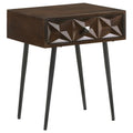 Home & Sleep Outlet - Ezra 1-drawer Rectangular Accent Side Table Coffee Brown