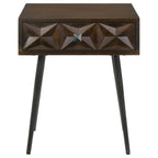 Home & Sleep Outlet - Ezra 1-drawer Rectangular Accent Side Table Coffee Brown