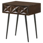 Home & Sleep Outlet - Ezra 1-drawer Rectangular Accent Side Table Coffee Brown