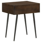 Home & Sleep Outlet - Ezra 1-drawer Rectangular Accent Side Table Coffee Brown