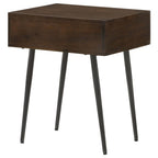 Home & Sleep Outlet - Ezra 1-drawer Rectangular Accent Side Table Coffee Brown