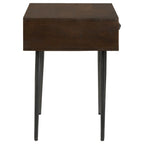 Home & Sleep Outlet - Ezra 1-drawer Rectangular Accent Side Table Coffee Brown