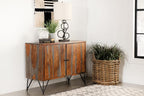 Home & Sleep Outlet - Macon 2-door Sheesham Wood Storage Accent Cabinet Grey
