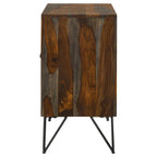 Home & Sleep Outlet - Macon 2-door Sheesham Wood Storage Accent Cabinet Grey