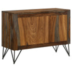 Home & Sleep Outlet - Macon 2-door Sheesham Wood Storage Accent Cabinet Grey