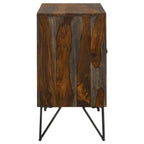 Home & Sleep Outlet - Macon 2-door Sheesham Wood Storage Accent Cabinet Grey