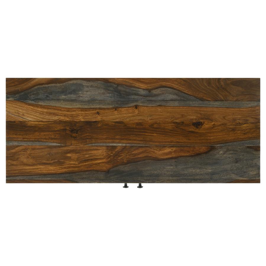 Home & Sleep Outlet - Macon 2-door Sheesham Wood Storage Accent Cabinet Grey