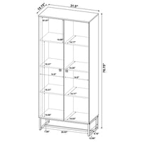 Carolyn 2-door Engineered Wood Accent Cabinet Rustic Oak