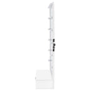 Spector 1-drawer Lighted Full-Length Floor Mirror White High Gloss
