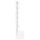 Spector 1-drawer Lighted Full-Length Floor Mirror White High Gloss