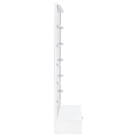 Spector 1-drawer Lighted Full-Length Floor Mirror White High Gloss