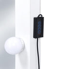 Spector 1-drawer Lighted Full-Length Floor Mirror White High Gloss