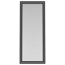 Windrose 28 x 67 Inch Tempered LED Standing Mirror Black