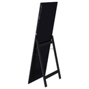 Windrose 28 x 67 Inch Tempered LED Standing Mirror Black