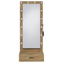 Spector 1-drawer Lighted Full-Length Floor Mirror Mango
