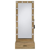Spector 1-drawer Lighted Full-Length Floor Mirror Mango