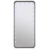 Canton 32 x 71 Inch LED Standing Mirror with Speakers Black